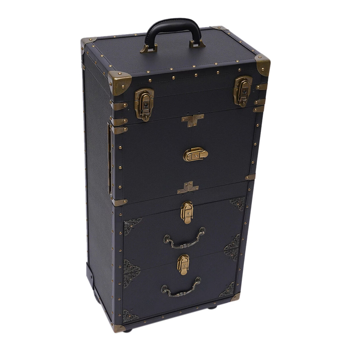 Portable Rolling Makeup Train Case Cosmetic Organizer P14197