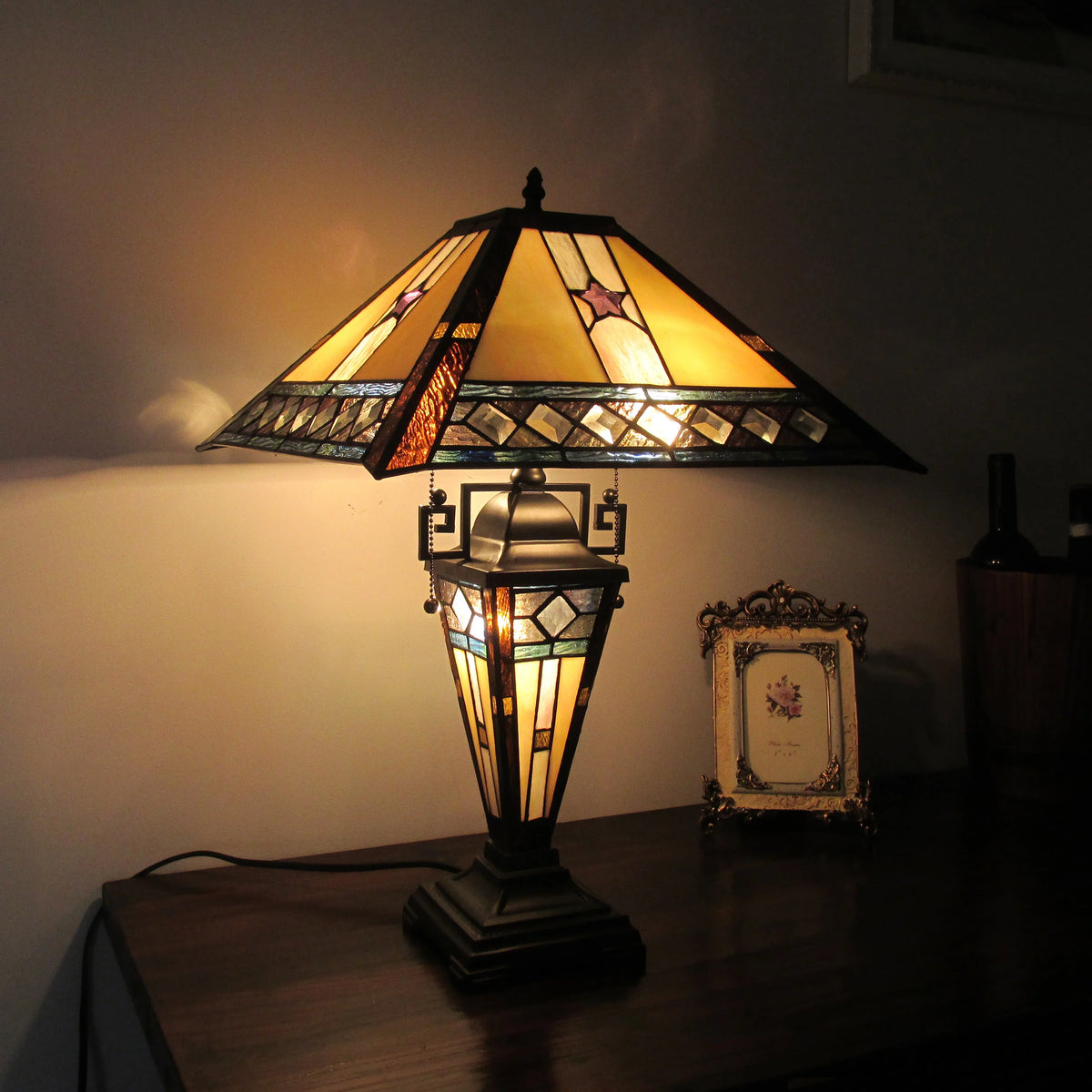 Tiffany-Style 1 Light Double Lit Table Lamp 16" Wide X533644