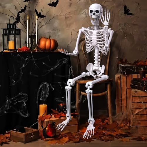 5.4Ft Posable Plastic Skeletons 2Pack H637