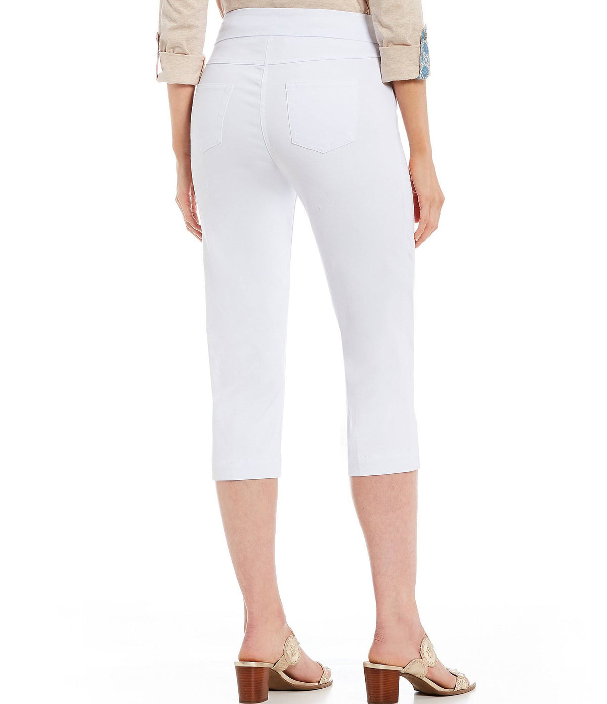 Denim Pull-On Capri Pants V870206