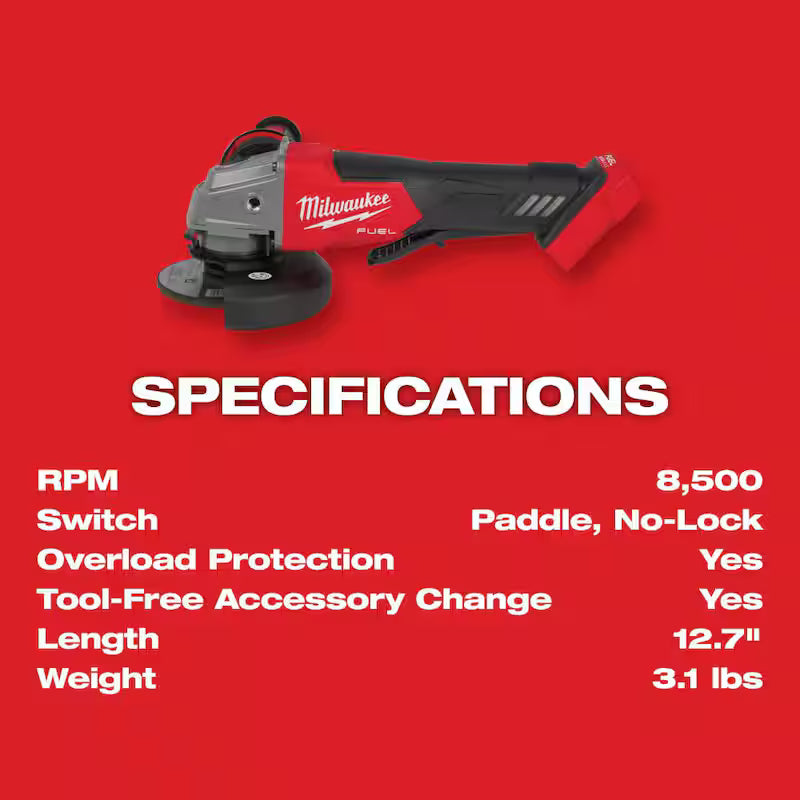 18V Lithium-Ion Brushless Cordless 4-1/2 in./5 in. Grinder and Hammer Drill B789638