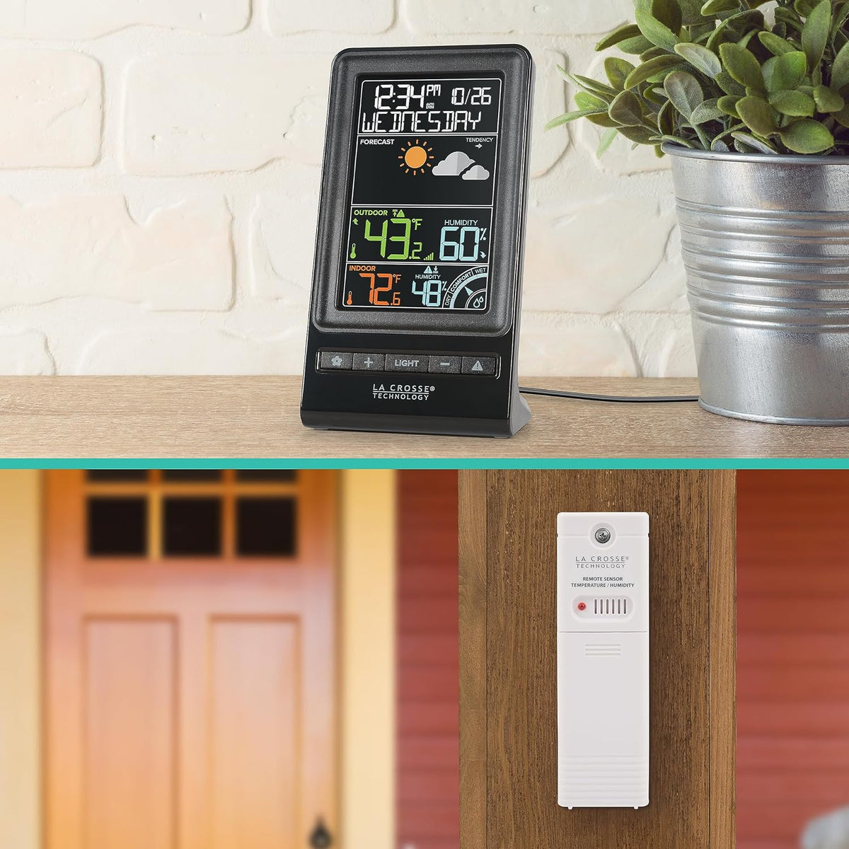 Black Digital Wireless Forecast Station S5526