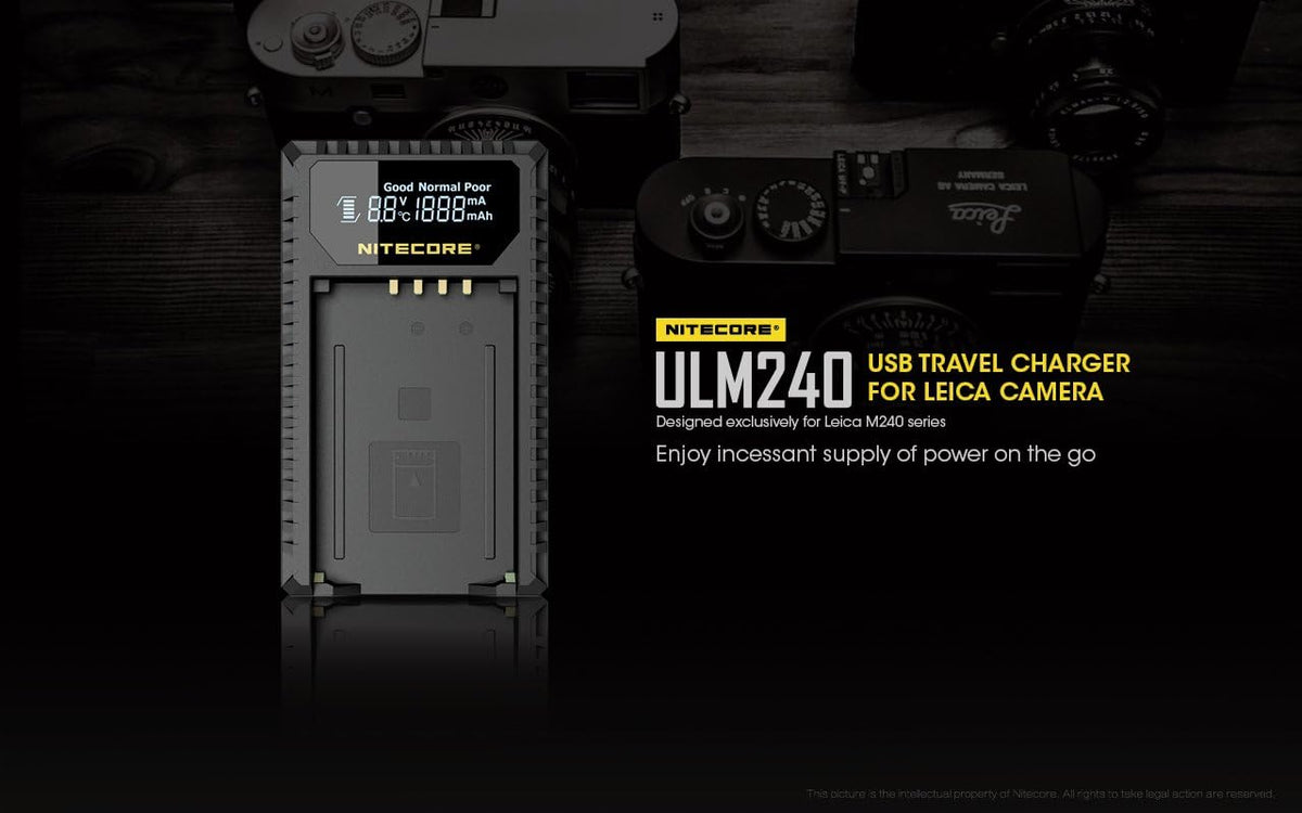 USB Charger for Leica BP-SCL2 Batteries L628
