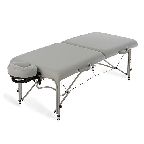 Portable Massage Table Ultra-Lightweight Aluminum Frame with Face Cradle & Carry Case (29lb) E370949