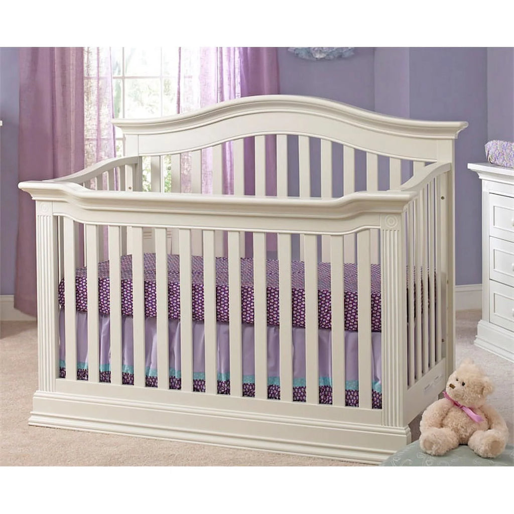 Glazed White 4-in-1 Convertible Wood Crib R606