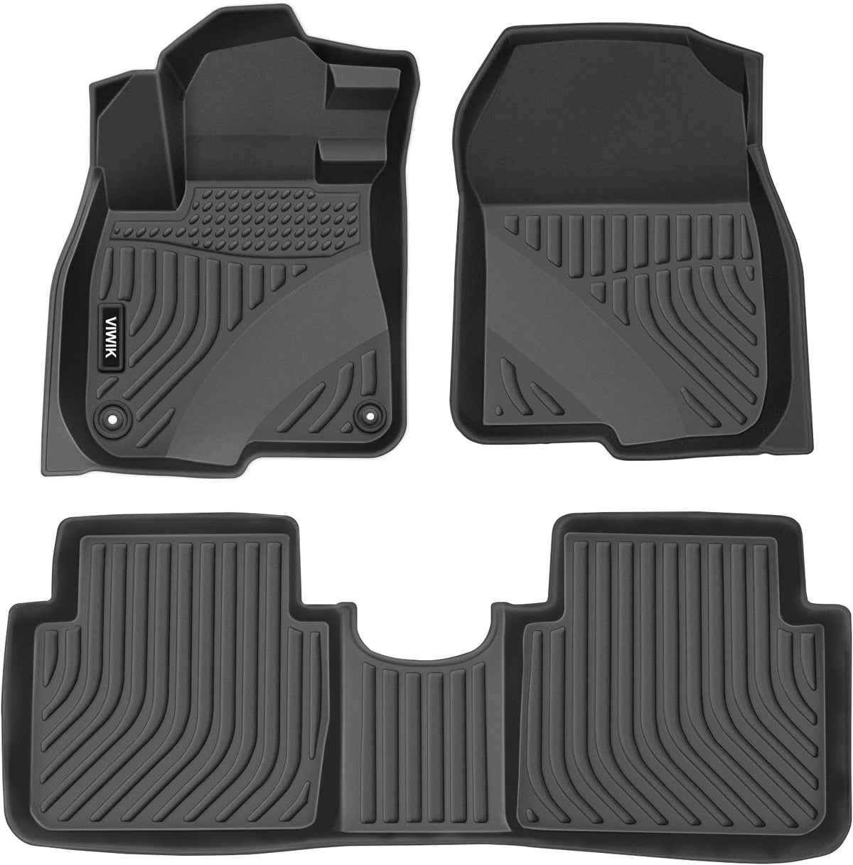 All Weather TPE Black Car Floor Mats Full Set S6136