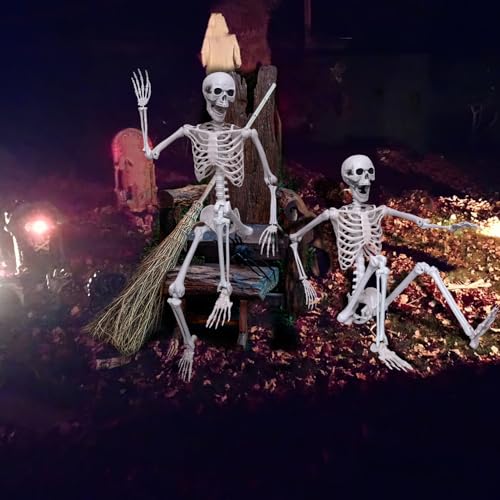 5.4Ft Posable Plastic Skeletons 2Pack H637