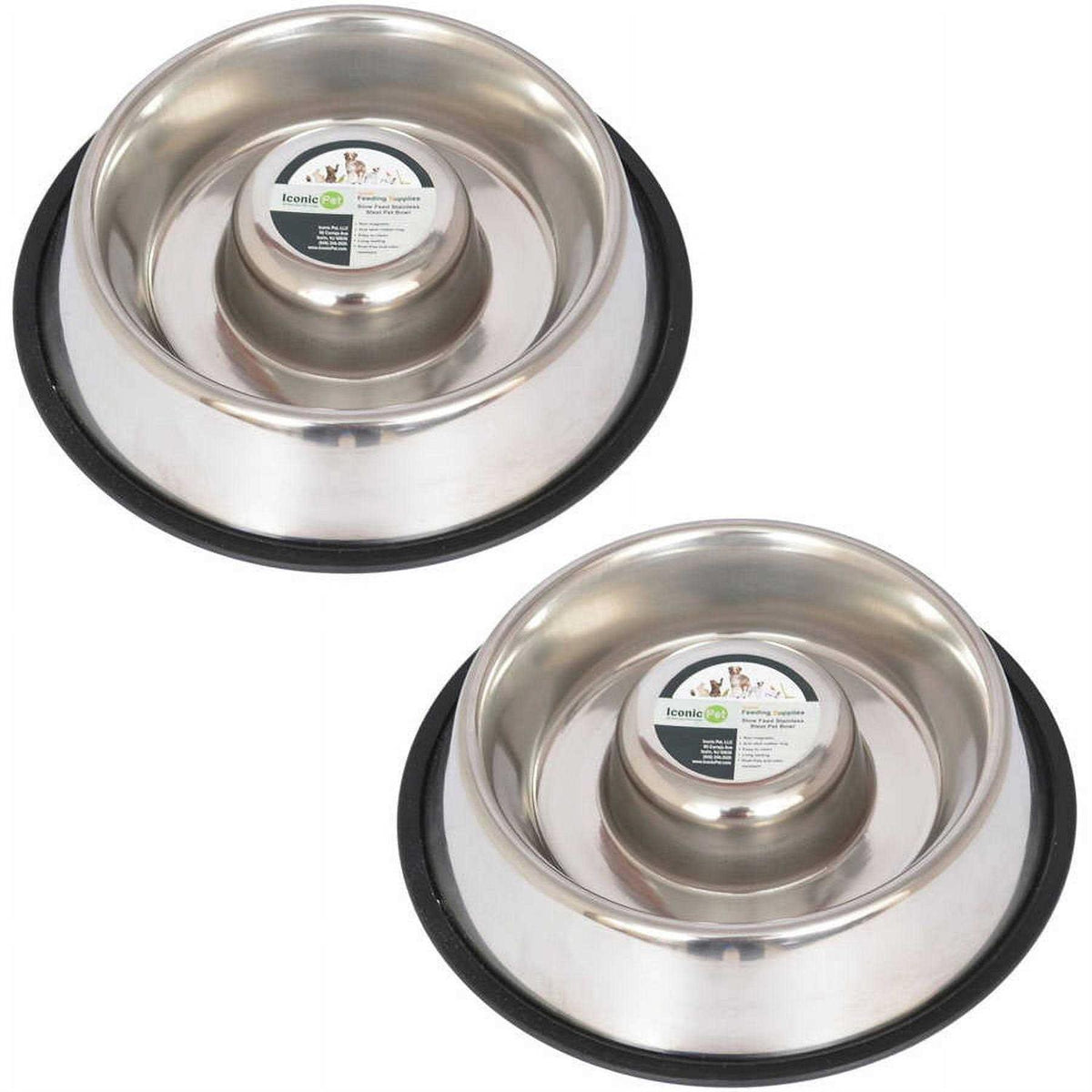 Stainless Steel Slow Feed Pet Bowl P5016