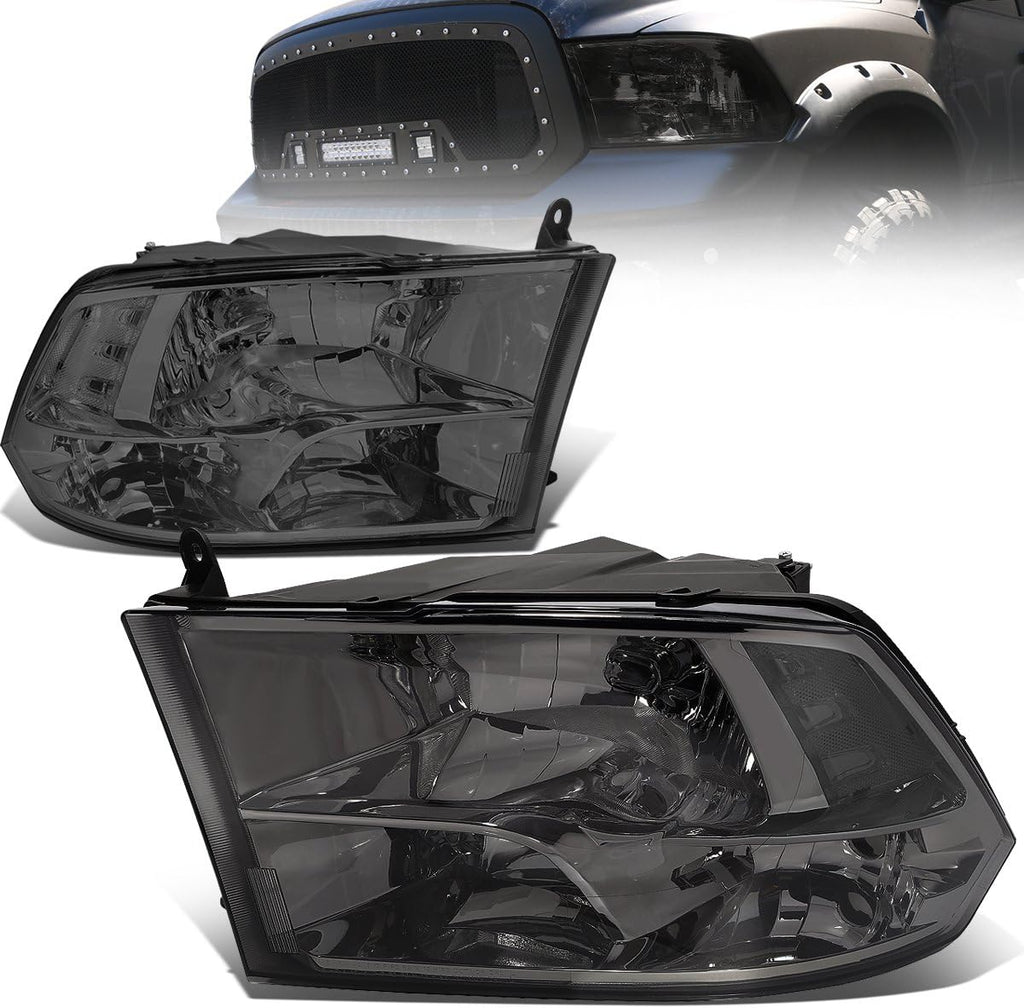 Quad Headlights Assembly Chrome Housing Clear Lens W541961