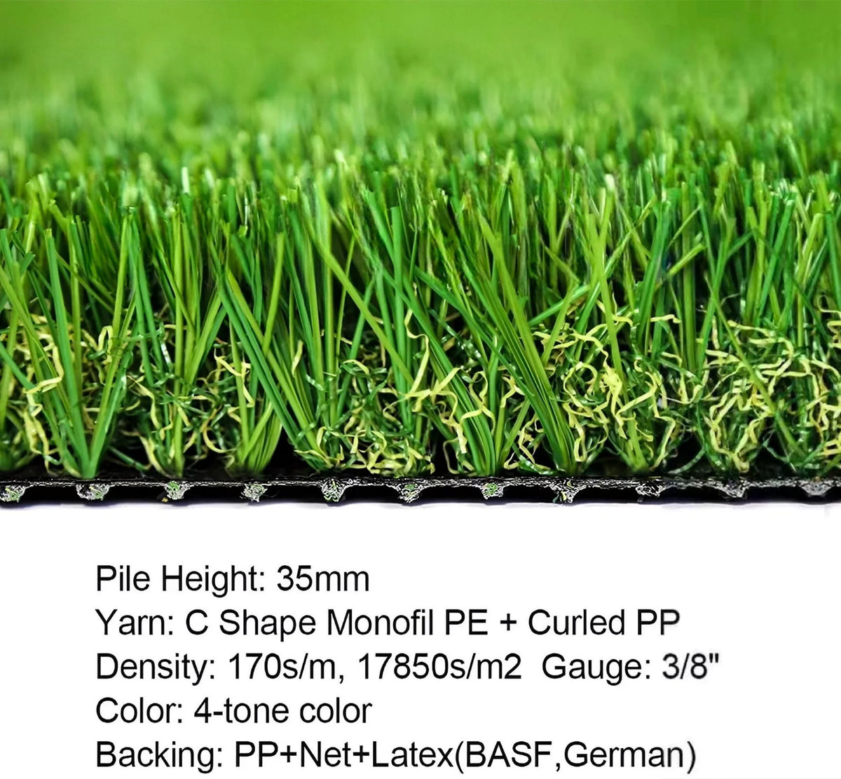 Artificial Grass 1.38" Pile Height 10' x 18' K491552