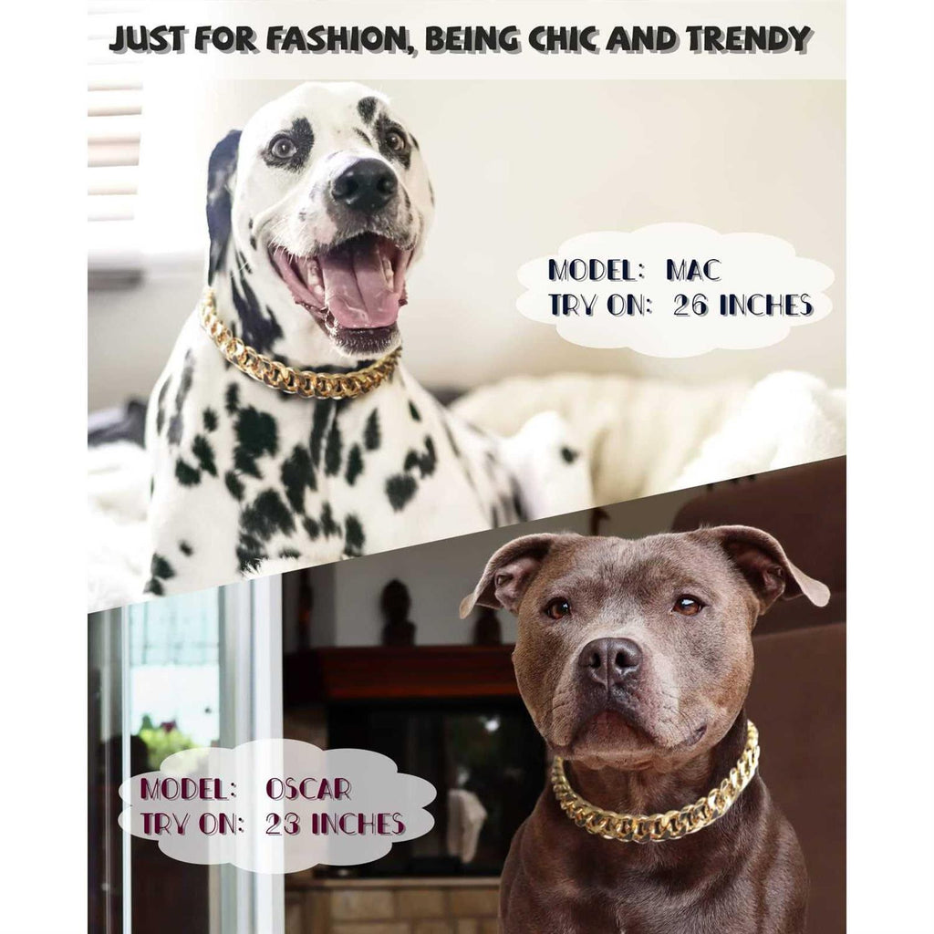 Gold Chain Cuban Link Dog Collar F968742