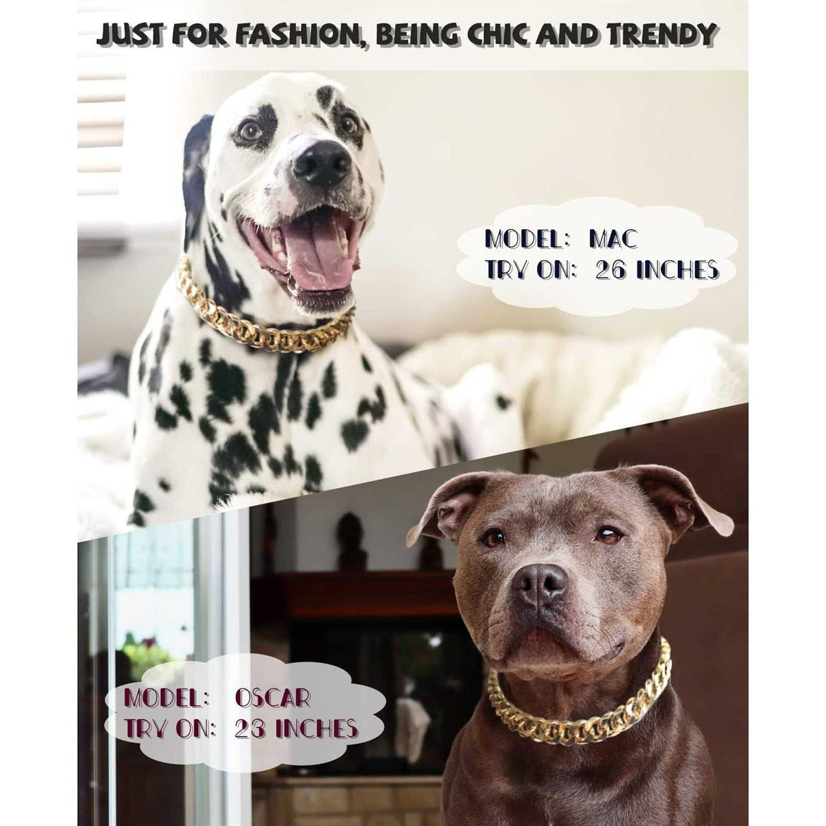 Gold Chain Cuban Link Dog Collar F968742
