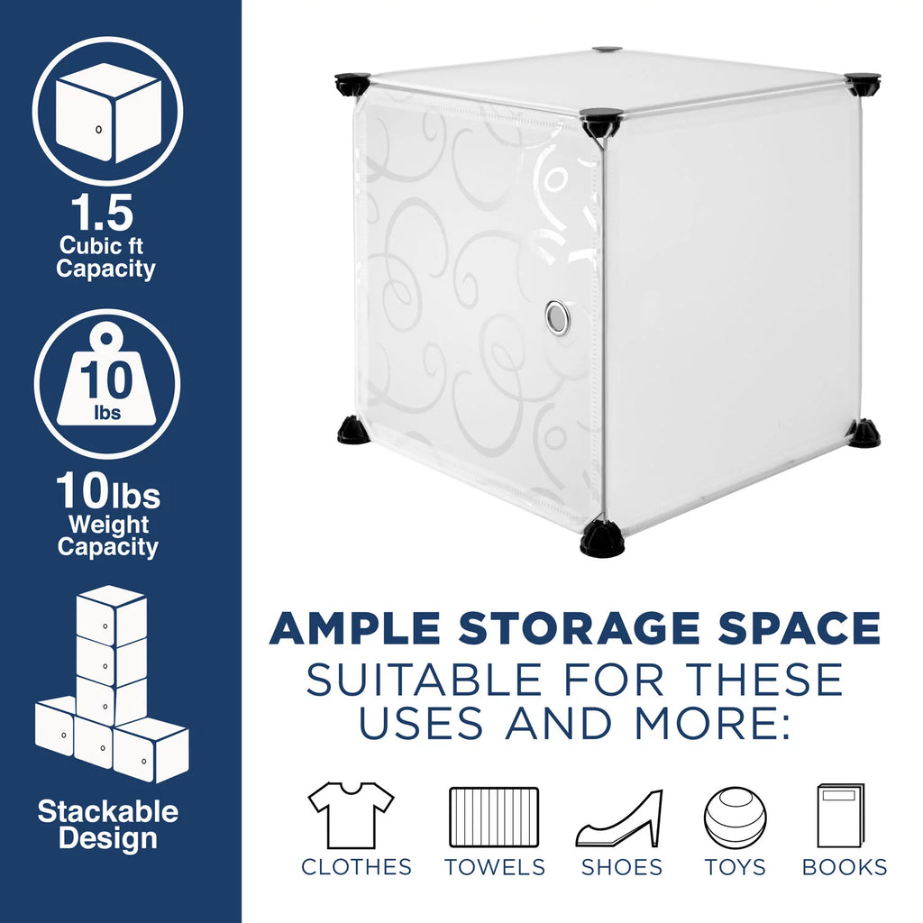 6 Cube Stackable Storage Organizer with Doors K925