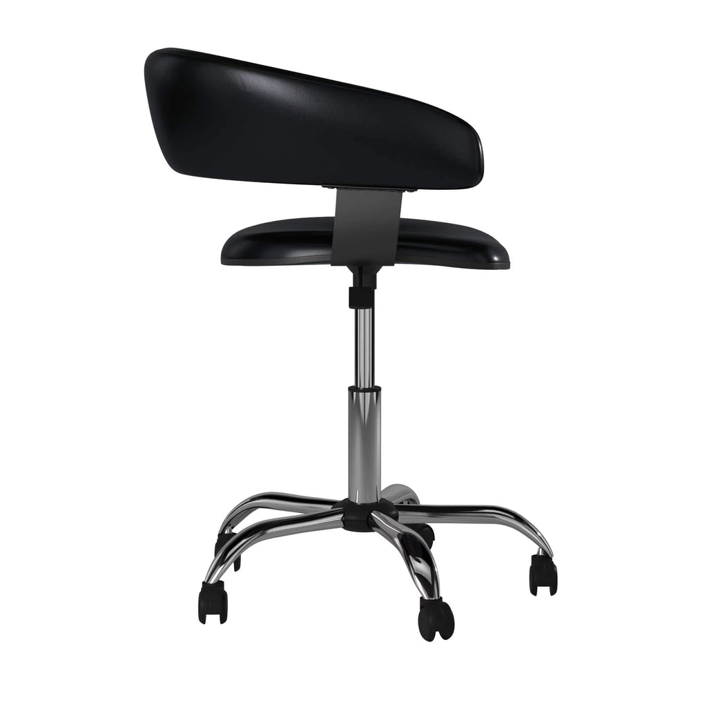 Black Low-Back Desk Chair with Castors B9834