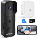 White Video Doorbell Camera Wireless WiFi 1080P HD Night Vision 2-Way Talk Motion Detection B89042