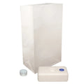 White Set of 12 Candle Luminaria Kit D898