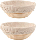 Round Bread Dough Proofing Rattan Baskets (Set of 2, 9 inch) with Liners K63233