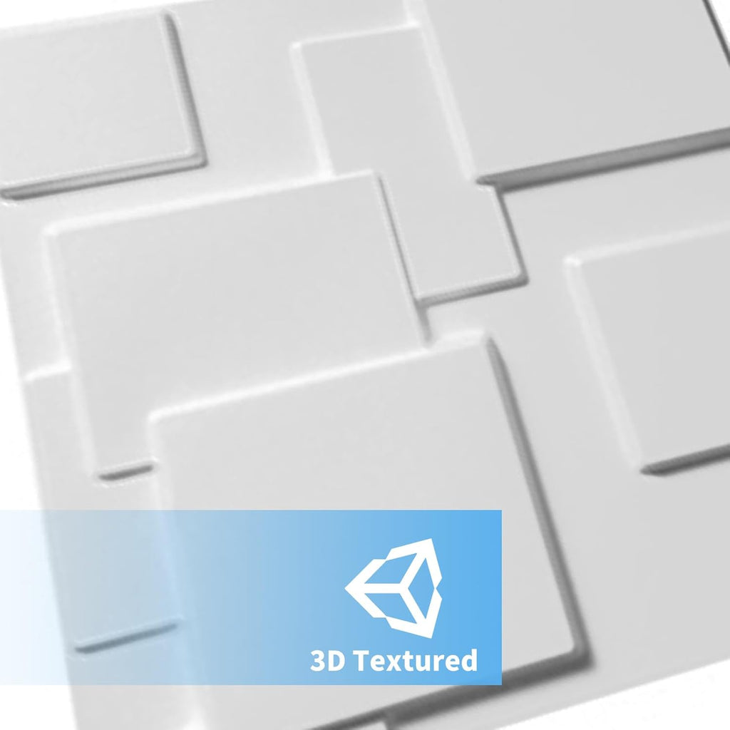 White PVC 3D Wall Panel, 32 Sq.FT T5170