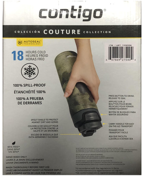 20 oz Vacuum Insulated Stainless Steel Water Bottles with Wide Mouth Lid (2 Pieces) J7054