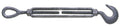 Turnbuckle, hook/eye, 1/2x12 inch G274