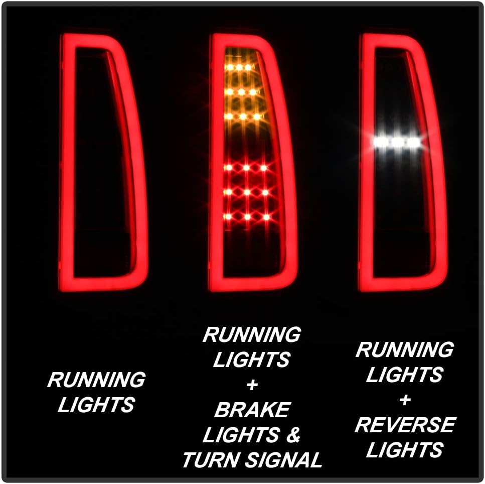 Black Full LED Tail Lights Pair Set E35163