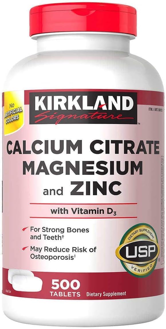 Calcium Citrate 500mg, 2-Pack of 500 Tablets Each for 1000 Ct Y473404