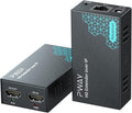 HDMI Extender 500ft Over Single Cat5e/6, Over IP/TCP One to Multiple Monitors by Ethernet Switch, Full HD 1080P@60Hz Video Extended Q8632