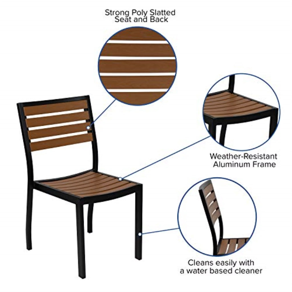 5-Piece Teak Patio Table and Chair Set G5309