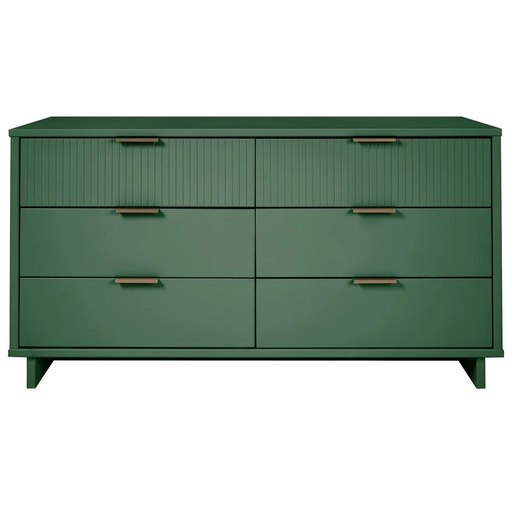 Sage Green Engineered Wood Double Dresser U249626