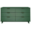 Sage Green Engineered Wood Double Dresser U249626