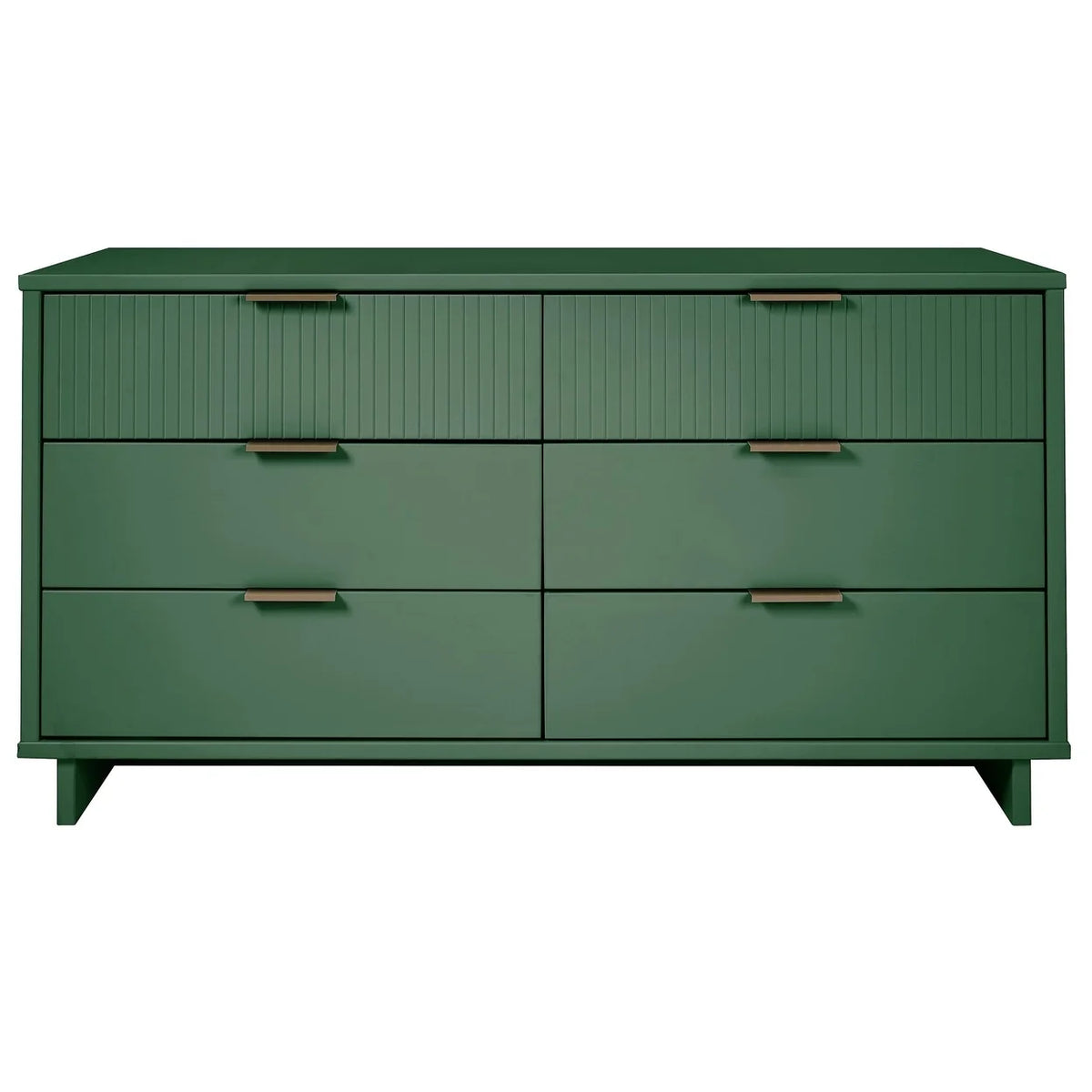 Sage Green Engineered Wood Double Dresser U249626