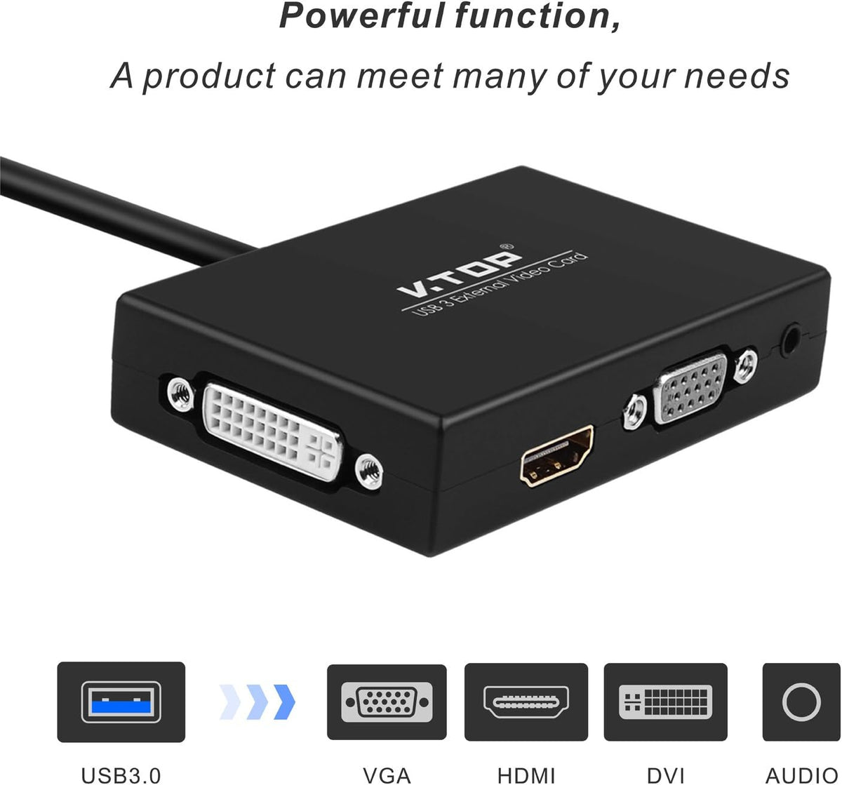 USB 3.0 to HDMI-DVI-VGA Video Graphics Card Adapter U881760