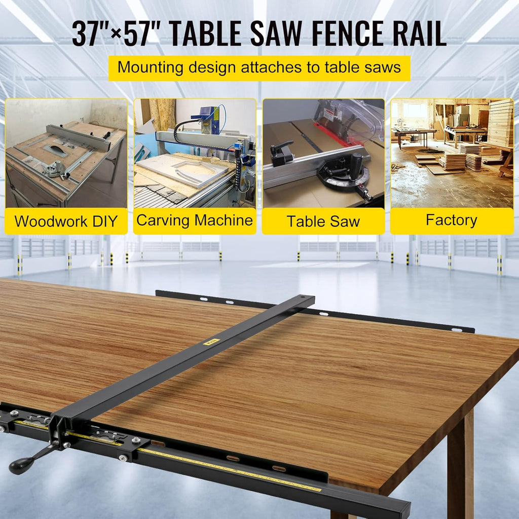 57×57 Table Saw Fence System with Front Guide Bar C2738