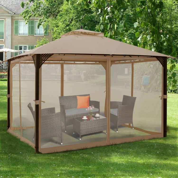 Patio Gazebo with Netting V683