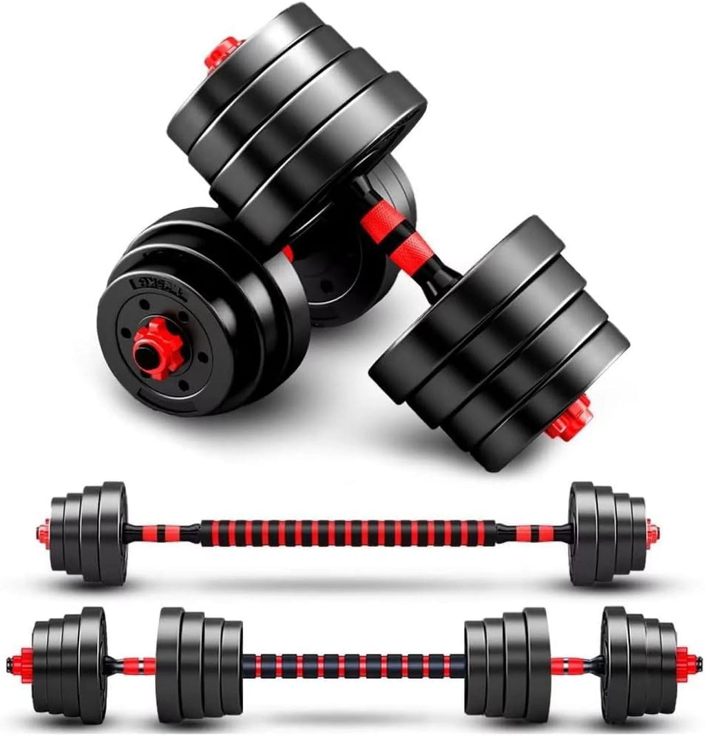 66LB 2 in 1 Adjustable Dumbbell Set with Connecting Rod X4793