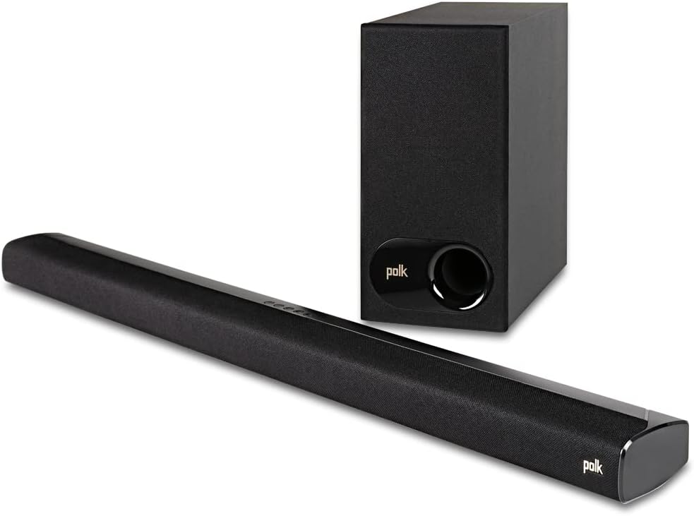 Ultra-Slim TV Sound Bar with Wireless Subwoofer, Black Y52658