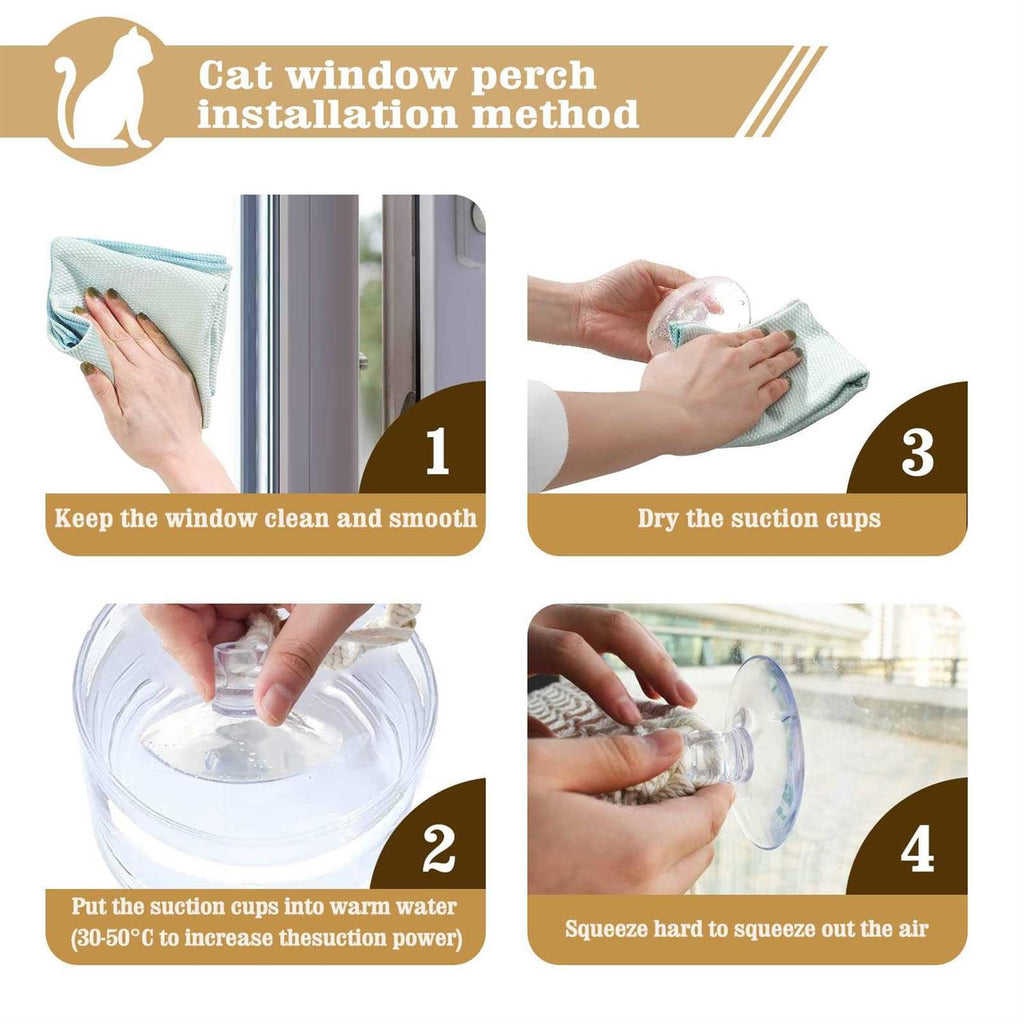 Macrame Cat Window Perch Hammock Z455585