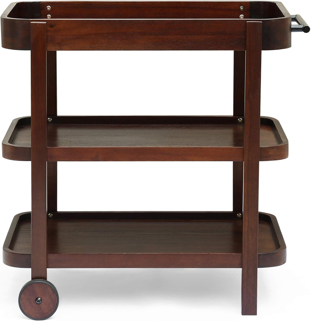 3-Tier Solid Acacia Wood Bar Cart N174247