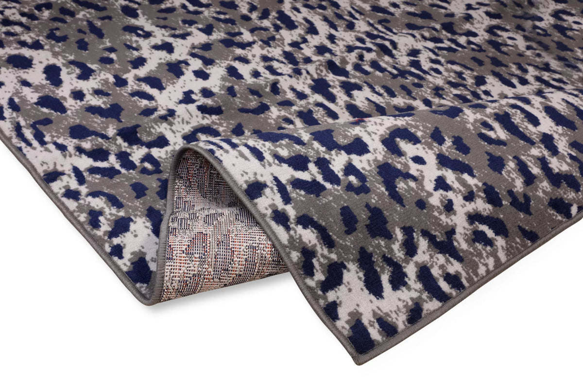 Leopard Print Area Rug 5 ft. x 8 ft. Dark Grey S111