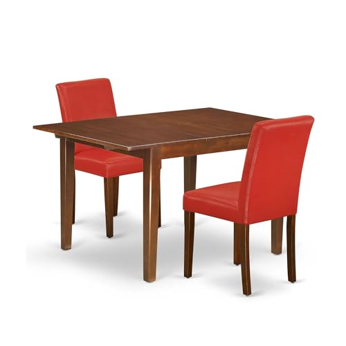 5 Piece Black Faux Leather Dining Room Set with Rectangle Table and Butterfly Leaf D956364