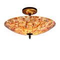 2-Light Dark Bronze Semi-Flush Mount N9188