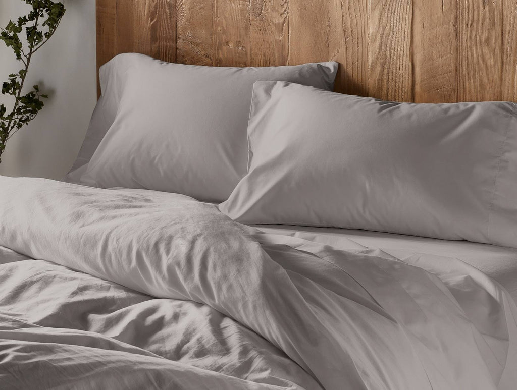 Moonlight Blue Organic Sateen Fitted Sheet L7011