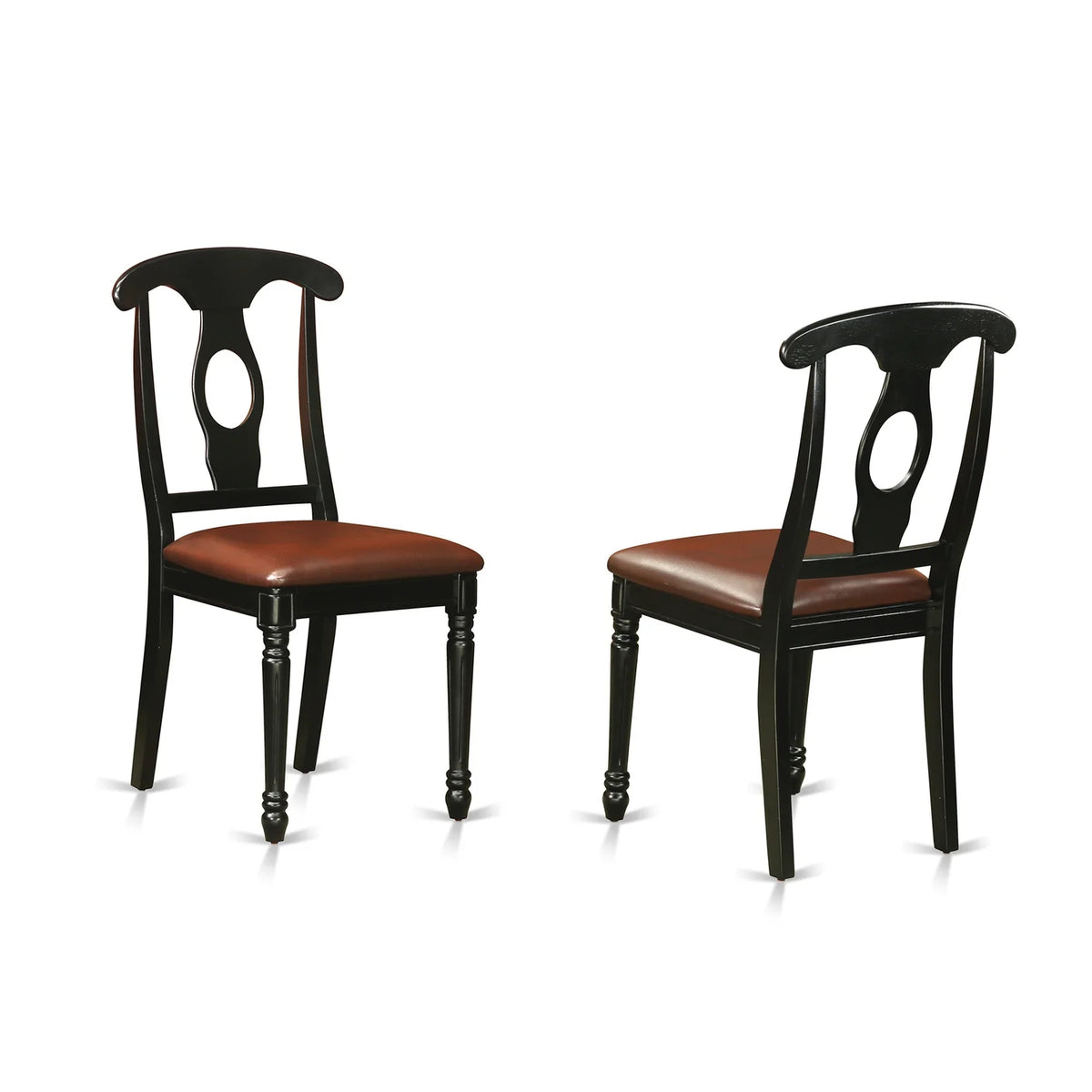 6 Piece Rectangular Dining Table Set with Faux Leather Chairs T475