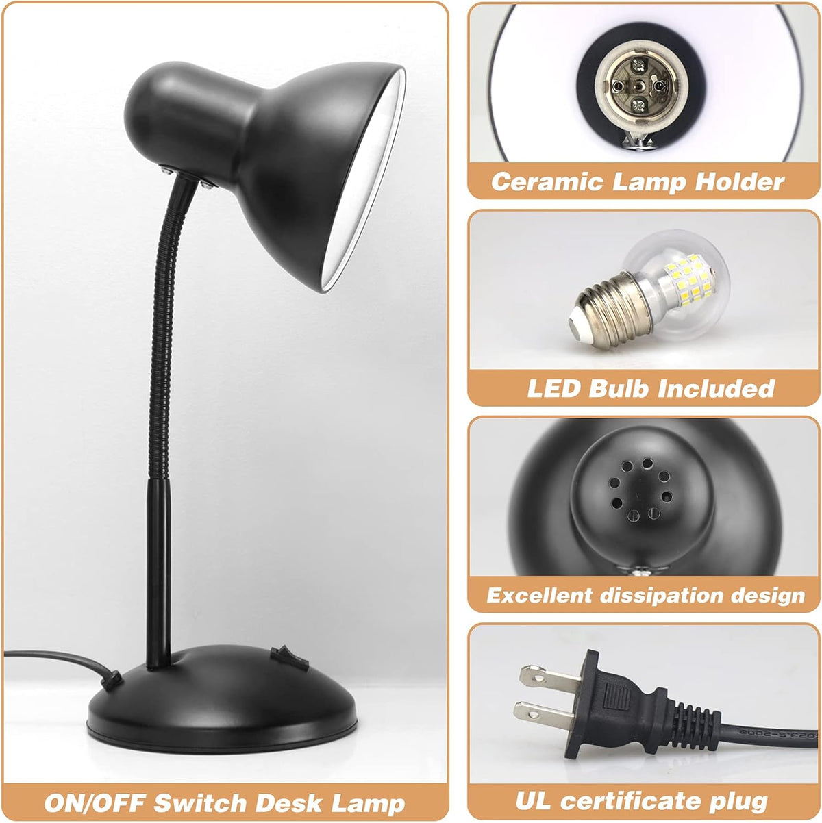 Metal Desk Lamp with LED Bulb U83974
