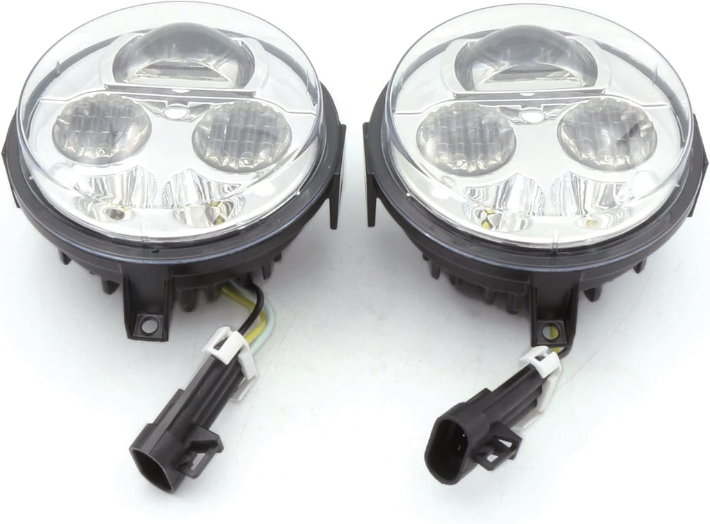 Pair Chrome 4.5 inches High Low Beam LED Headlight Assembly M18684