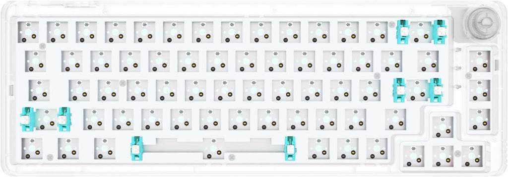 Clear Green 67 Keys Hot Swappable Mechanical Keyboard Kit U937
