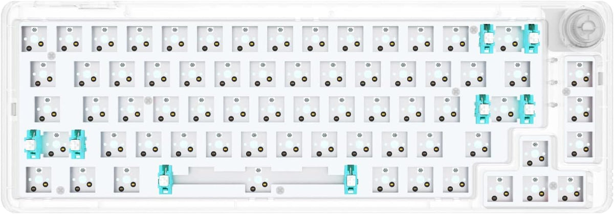 Clear Green 67 Keys Hot Swappable Mechanical Keyboard Kit U937