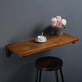47" Lx14 W Folding Wall Mounted Pine Wood Table C272