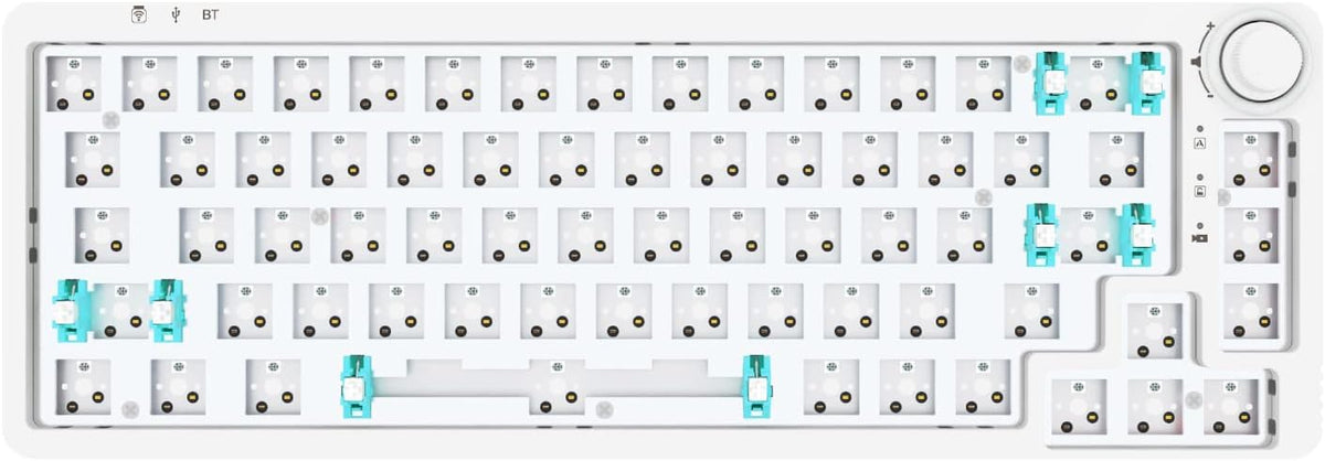 Clear Green 67 Keys Hot Swappable Mechanical Keyboard Kit U937