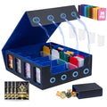 Trading Card Storage Box with Window Dice Tray, Black Grey J67520